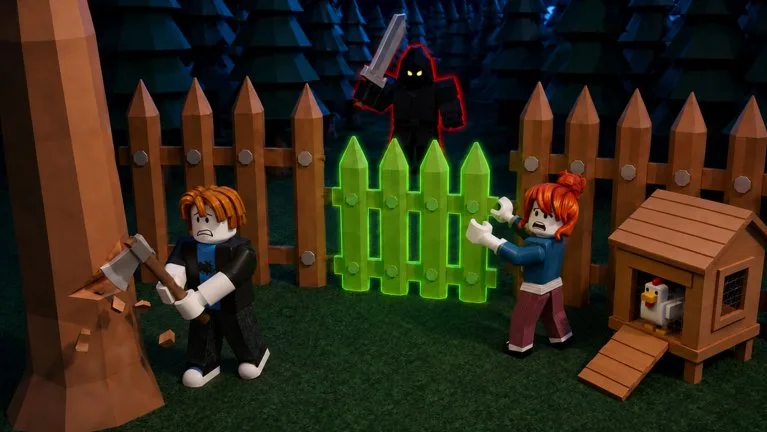 Official Roblox thumbnail for [🎃] Survive Deep in the Woods